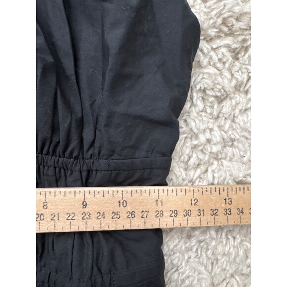 J. Crew Hyacinth Dress In Cotton Poplin black ruched money sz XXSP - Picture 5 of 6